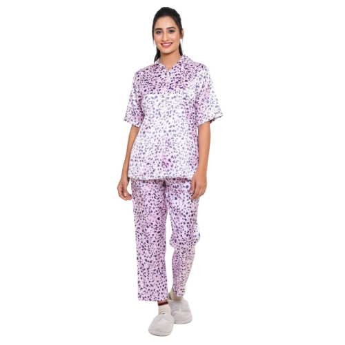 2-Piece printed silk pajama set (PJ)