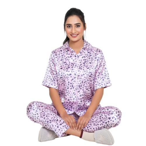 2-Piece printed silk pajama set (PJ)